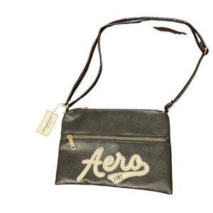 NWT Vintage Aeropostale Black Leather Bag